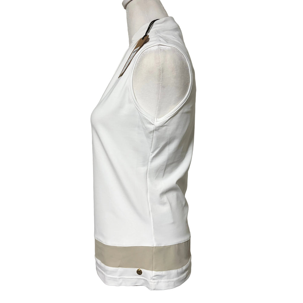 MDC Jersey Golf S/L Polo - White/Light Taupe - Skorzie