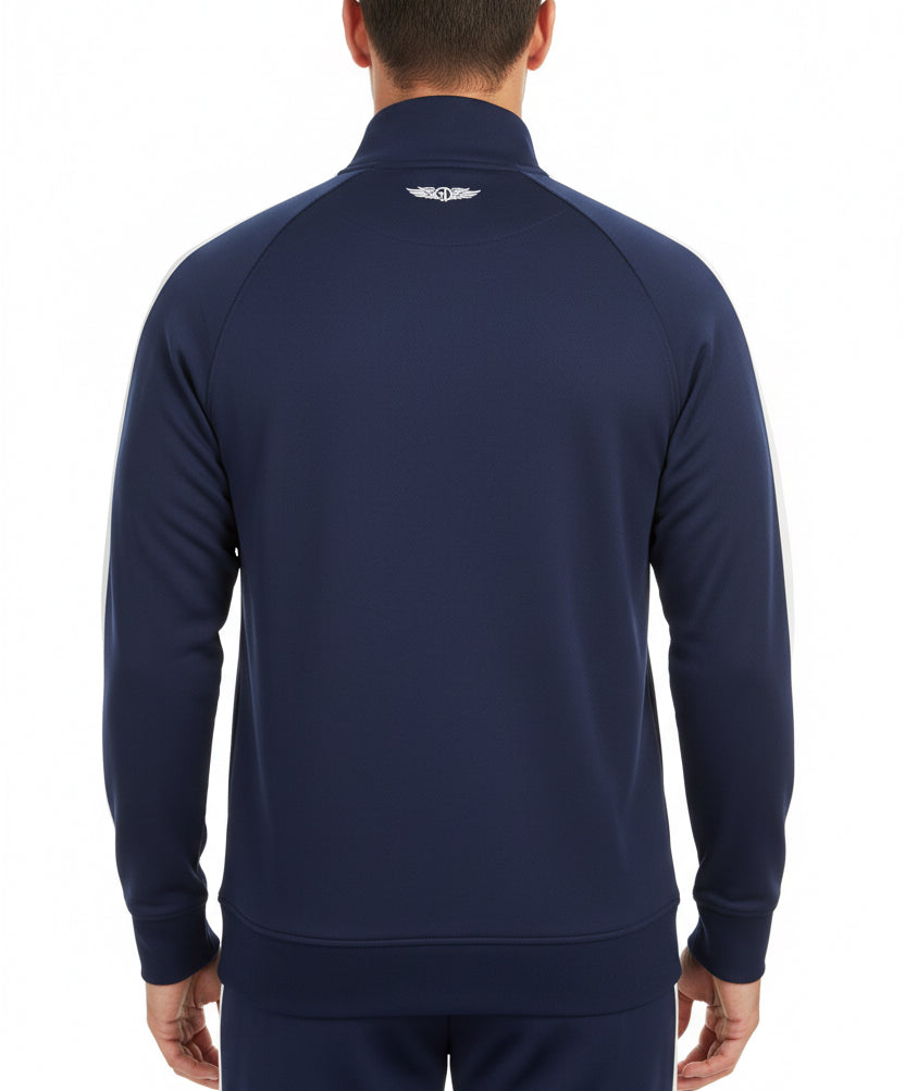 Straight Down Men's Golf Jacket Four Four Two Track New Indigo Size L