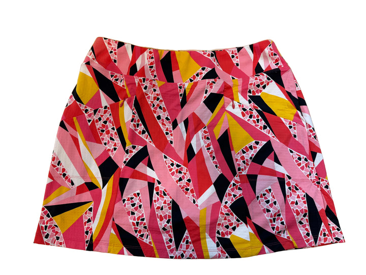 IBKUL Womens Brianna Print Skort 18" - Watermelon/Multi