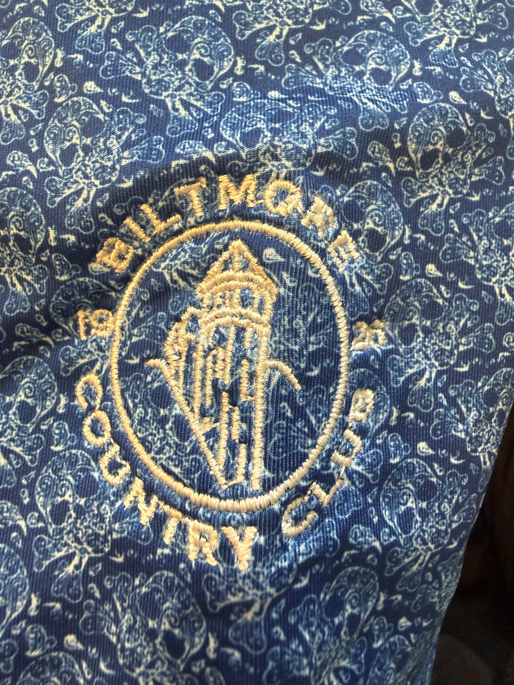 Donald Ross Men's Skull Sidney Polo (w/ logo) - Blue - XL