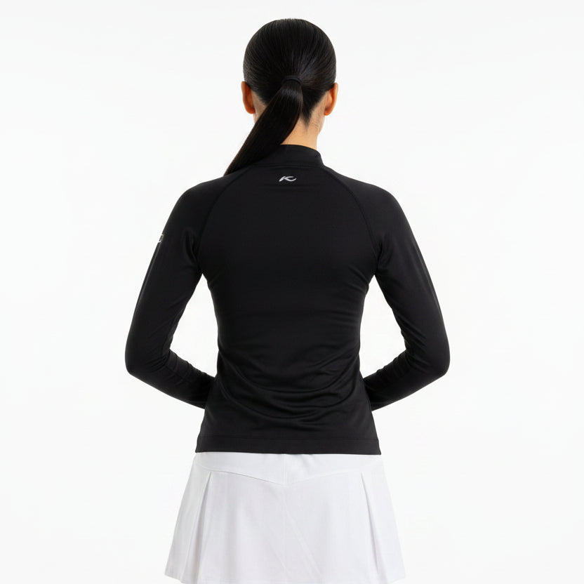 KJUS Women's Golf Top Baselayer Turtleneck (w/logo) Black