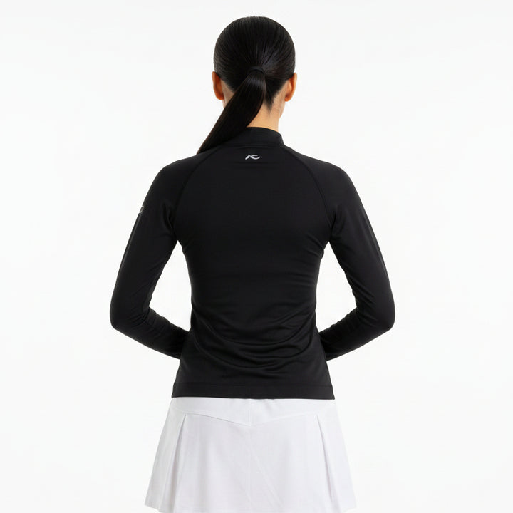 KJUS Women's Golf Top Baselayer Turtleneck (w/logo) Black