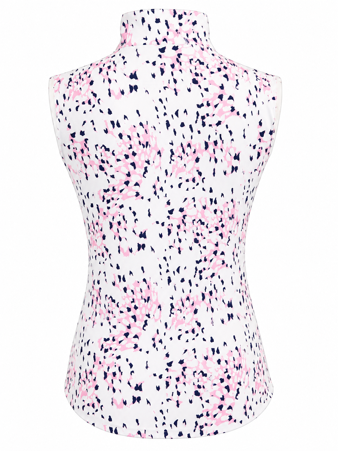 SanSoleil Womens Sleeveless Zip Top - Pink Coral - Small