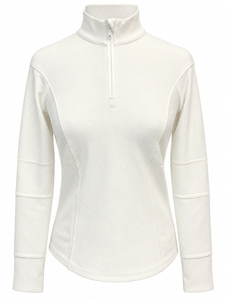 Lucky In Love Flex Long Sleeve Quarter Zip - Bone