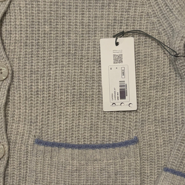 Margaret O'Leary Women's Cardigan Inverness Jacket Grey Mix Size S