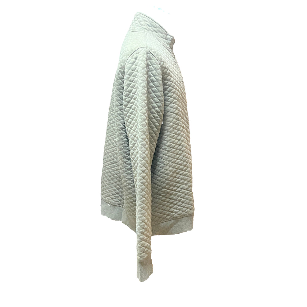 Billy Reid Slim Fit Diamond Quilt Half Zip - Moss Green - X-Large - Skorzie