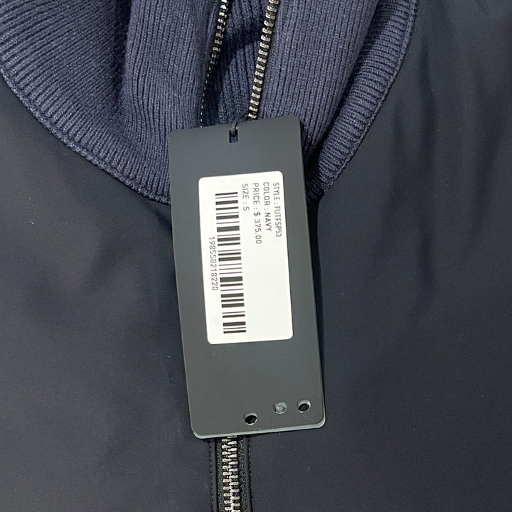 Luchiano Visconti Men's Sweater Full-Zip Navy Size S