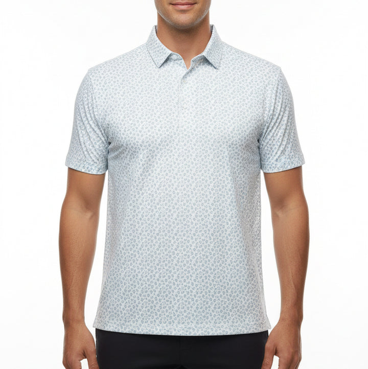 Straight Down Men's Golf Polo Hofbrau Blue Shade Size L