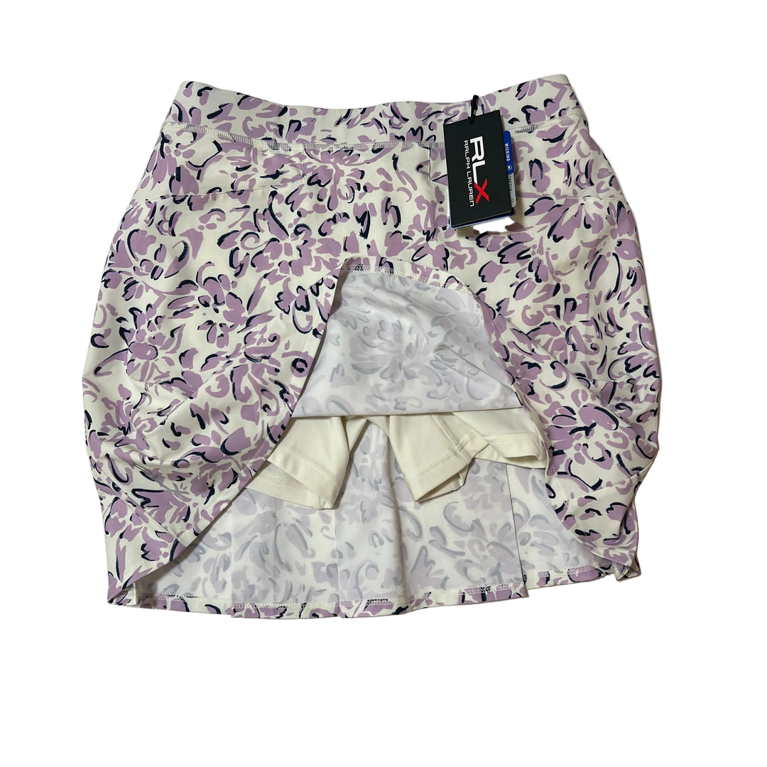 RLX Print Pleated 4-Way Stretch Skort (17") - Lavender Floral - X-Small - Skorzie