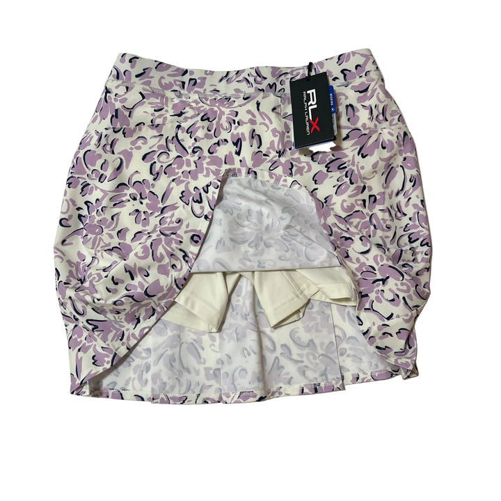 RLX Print Pleated 4-Way Stretch Skort (17") - Lavender Floral - X-Small - Skorzie