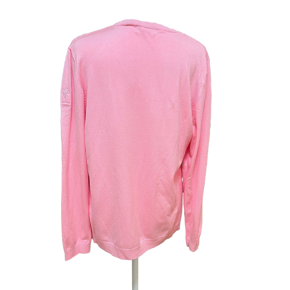 Golftini Stretch V-Neck Sweater (w/logo) - Light Pink - X-Large - Skorzie