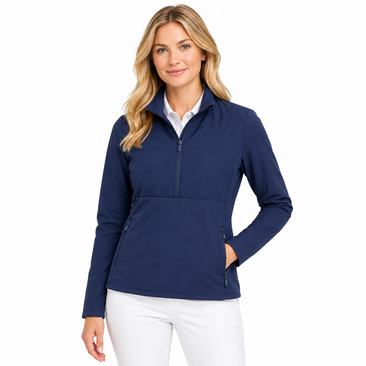 Straight Down Women's Half Zip Althea New Indigo Size M