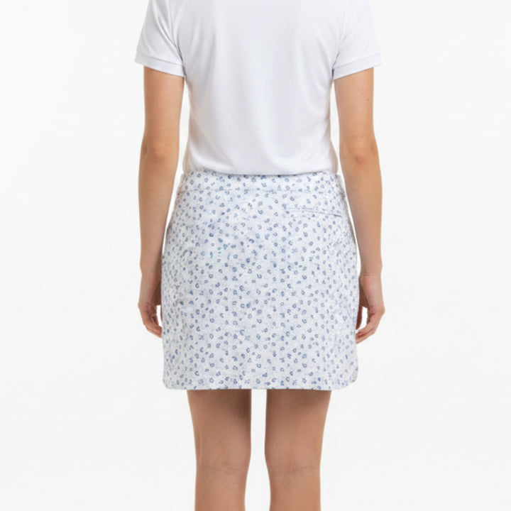 Peter Millar Women's Golf Skort Alice Tossed Swirl 16" White/Blue