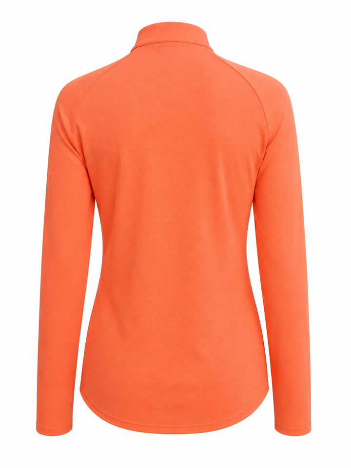 Adidas Ladies Golf Quarter Zip (w/ logo) - Orange - Small