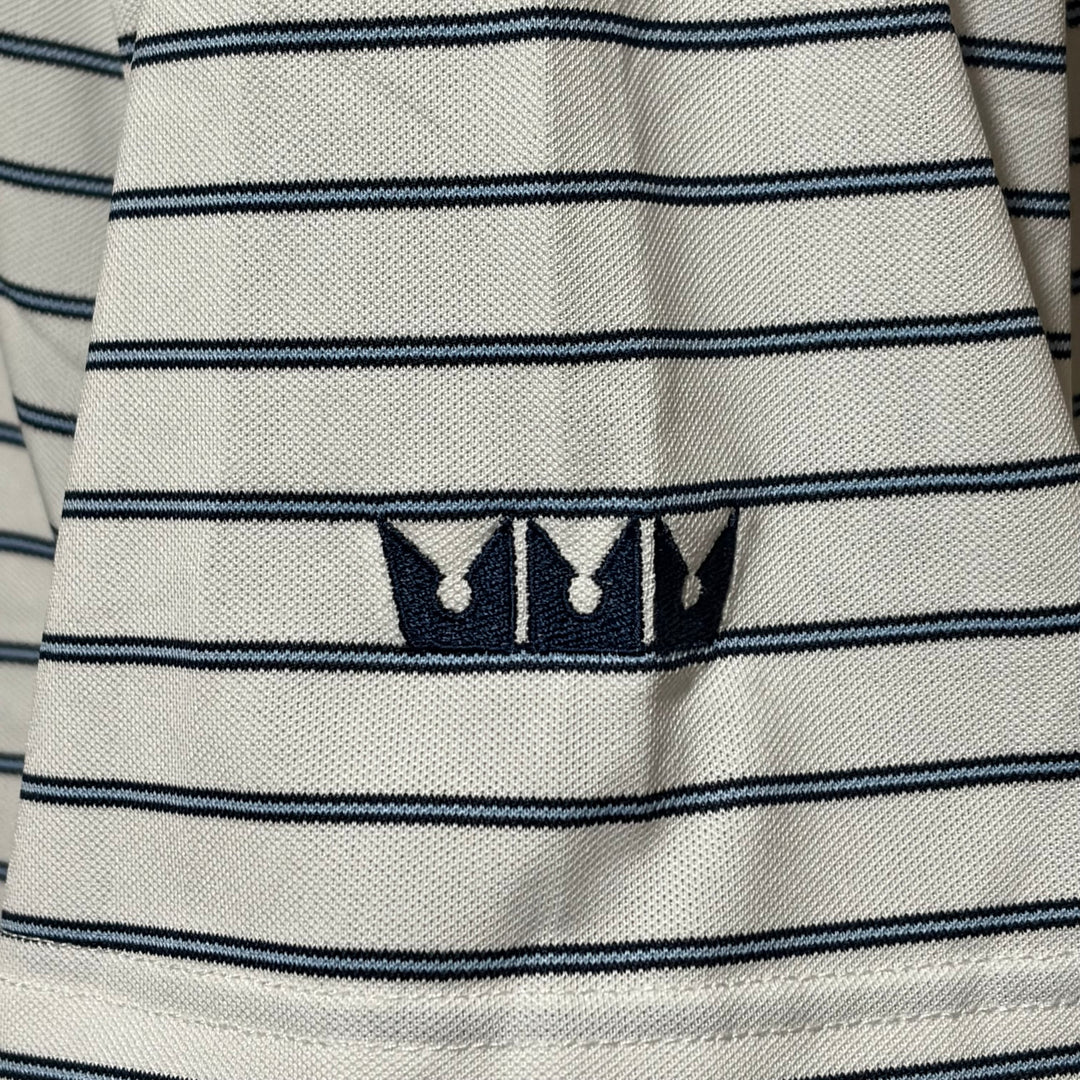 Straight Down Quintero Stripe Polo (w/logo) - Carolina - Skorzie