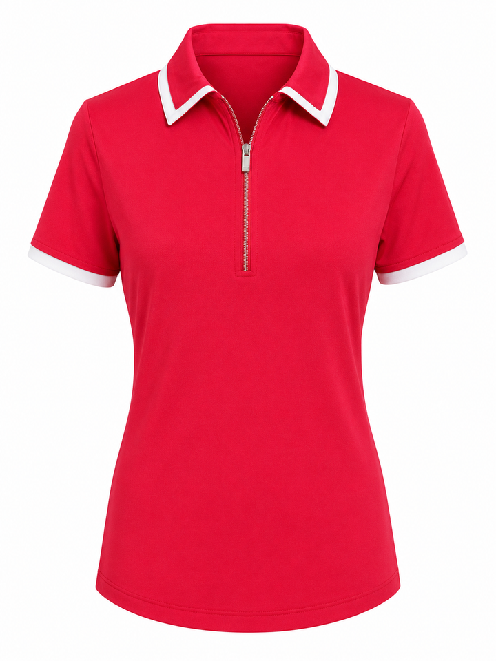 Tail Adi Zip Golf Top - Strawberry - Medium