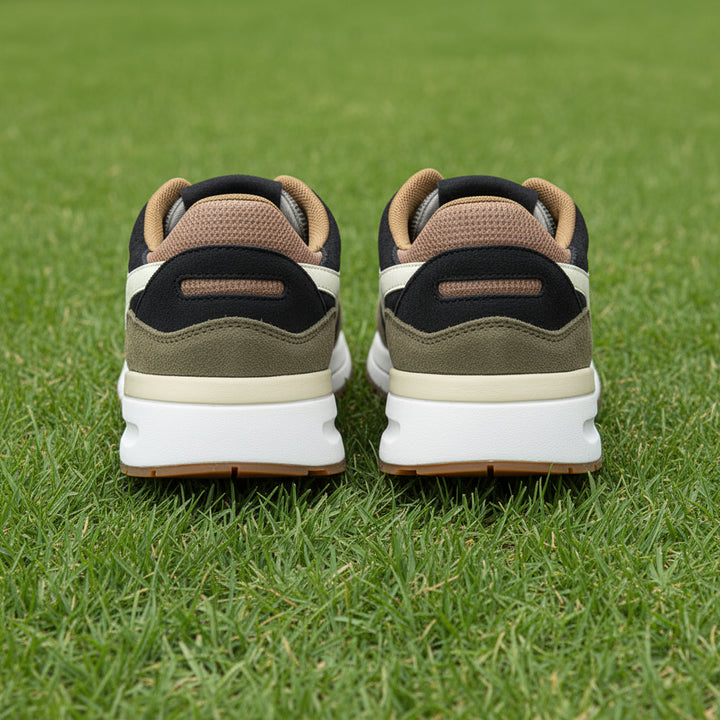 Gola Mens Hawk/Elan/Viper Delta Trainer Shoes - Black/Khaki/Off White