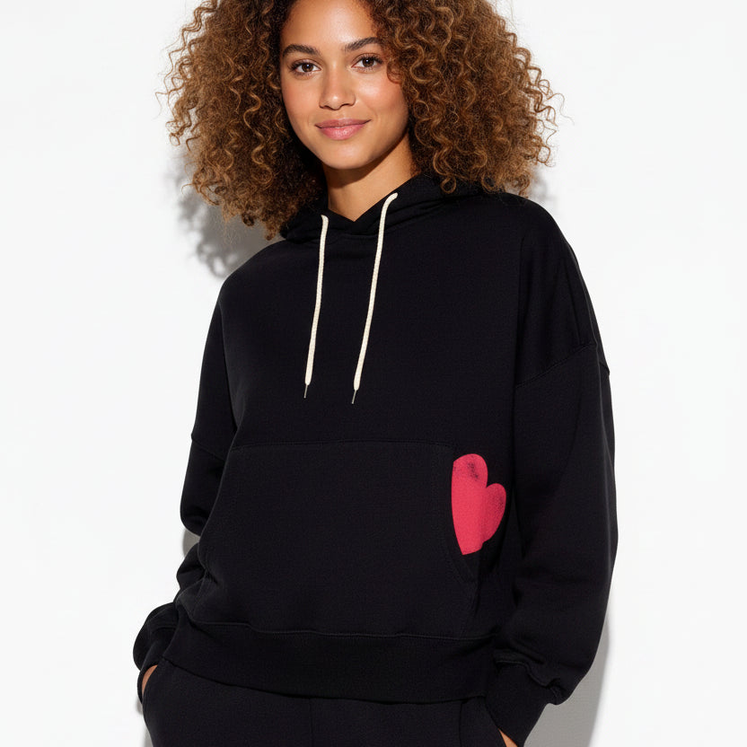 Spiritual Gangster Women's Hoodie Power of Love Malibu Black Size XS
