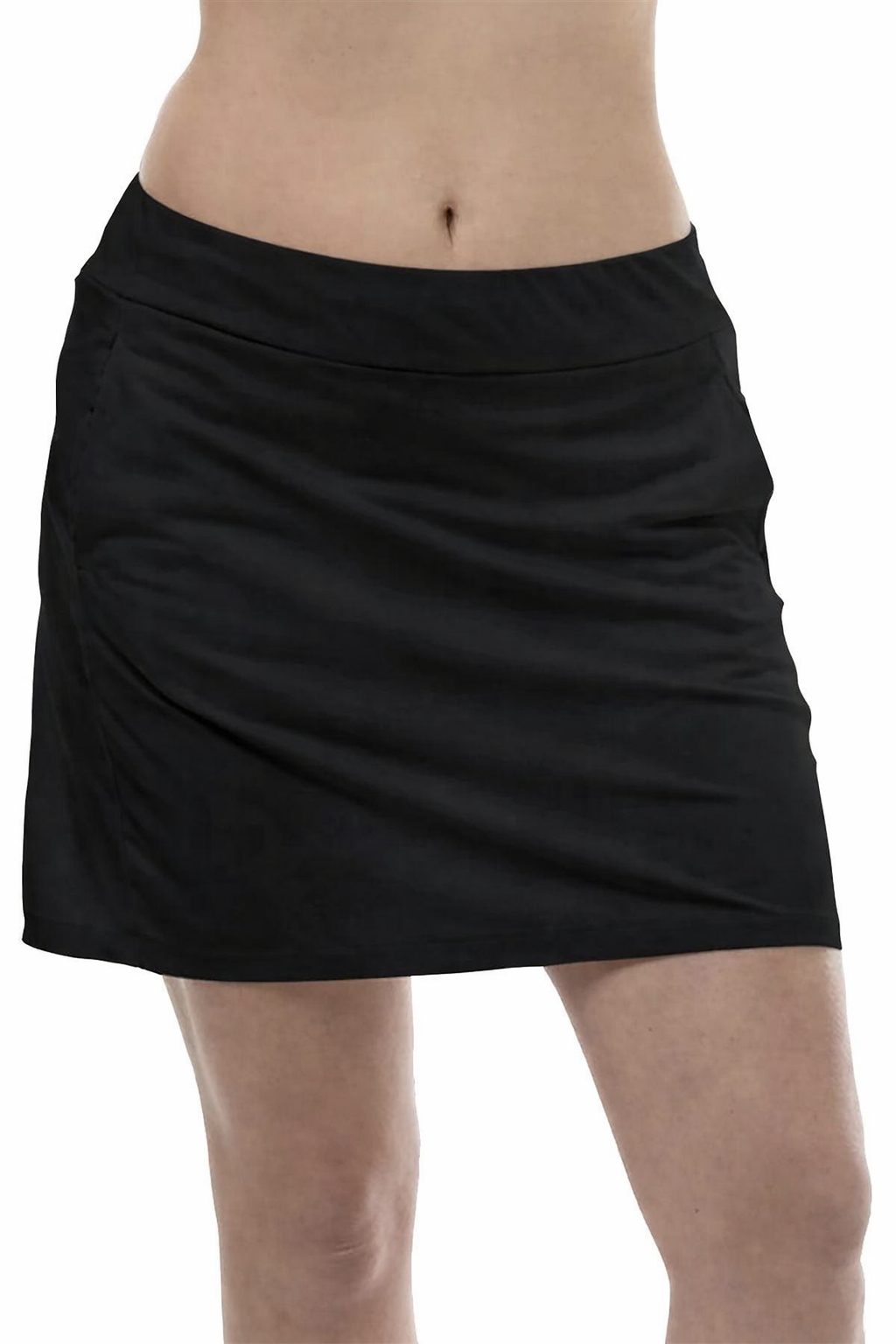 SanSoleil SOLSTYLE 17" SOLID SKORT - BLACK - Skorzie