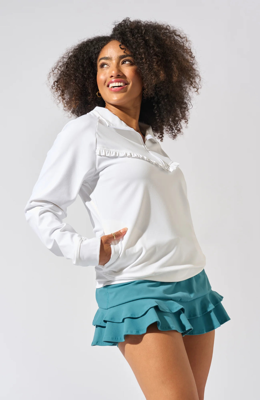 Bobbe Active - Club 1/4 Zip - White - Skorzie