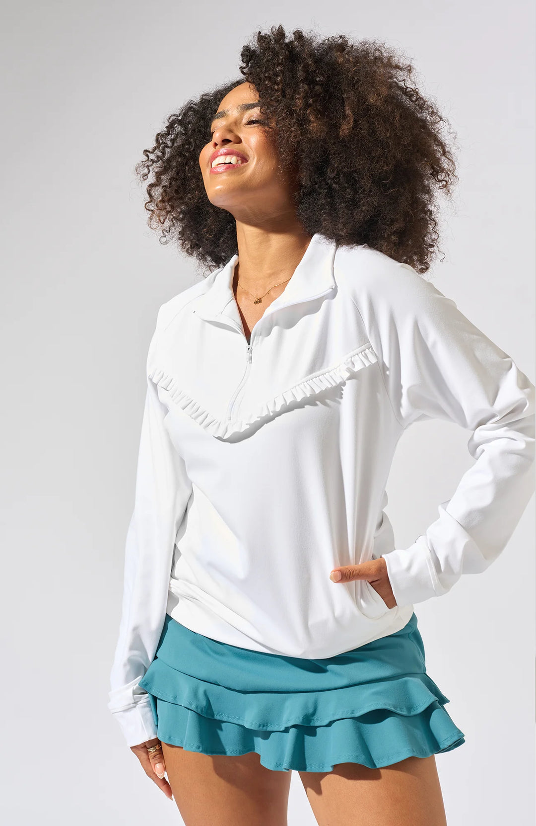Bobbe Active - Club 1/4 Zip - White - Skorzie