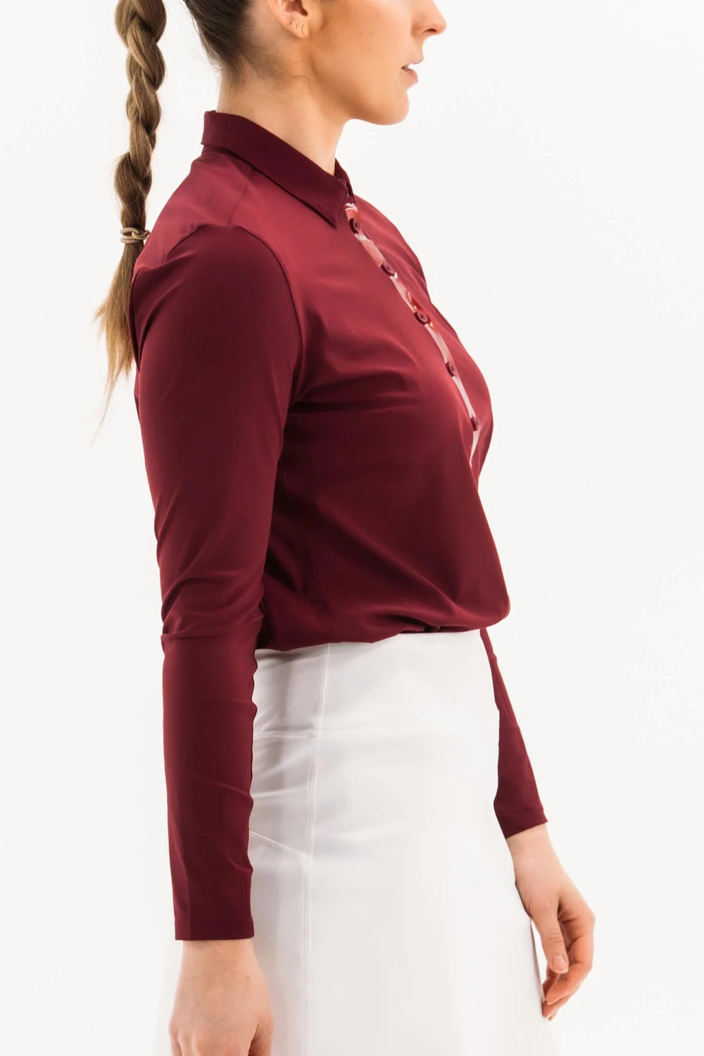 Foray Golf CORE Long Sleeve Polo - New Bordeaux - XX-Small - Skorzie