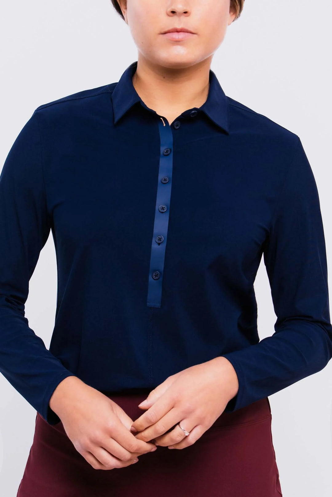 Foray Golf CORE Long Sleeve Polo - Navy - Skorzie