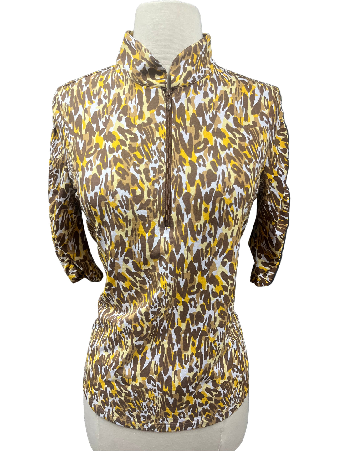 IBKUL Leopard Half Sleeve Top - Small - Skorzie