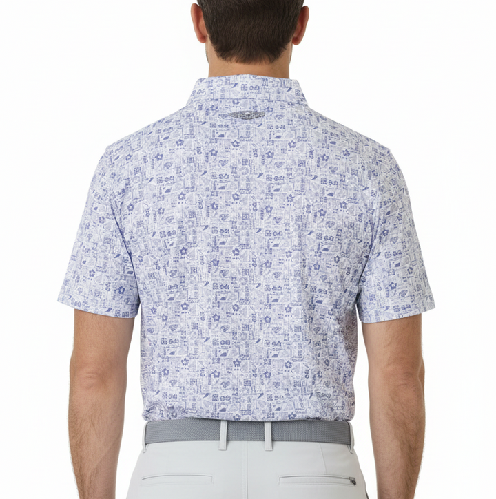 Straight Down Men's Golf Polo Waterman Tidal Size L