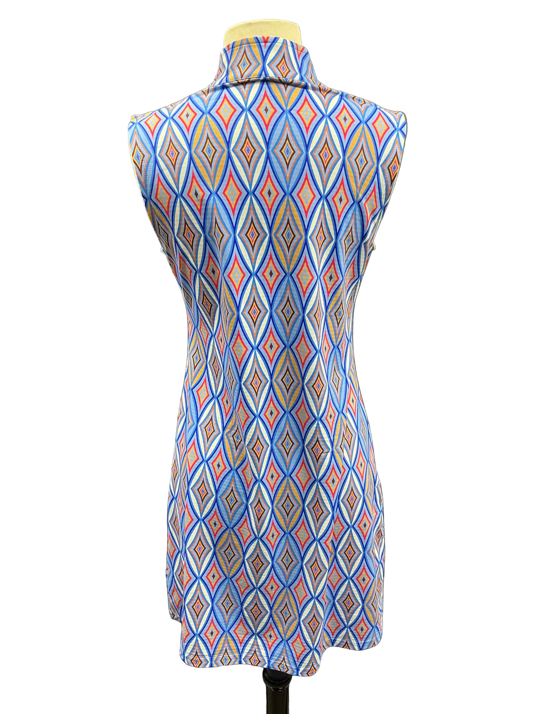 IBKUL Diamond Print Mock Dress - Small - Skorzie