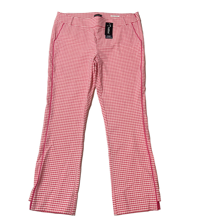 Golftini Ankle Pant (27") - Pink Gingham - X-Large