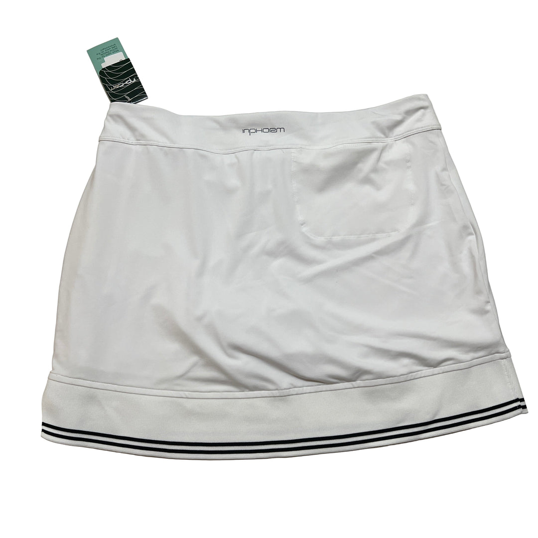inPhorm Lilian Golf Skort 15" - White/Black - Large