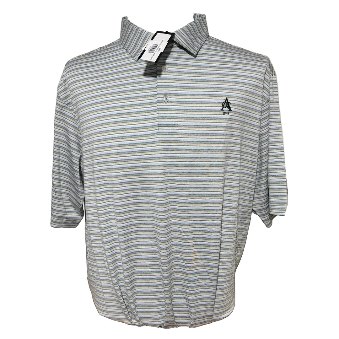 Straight Down Oceano Stripe Polo (w/logo) - Pine - XX-Large - Skorzie
