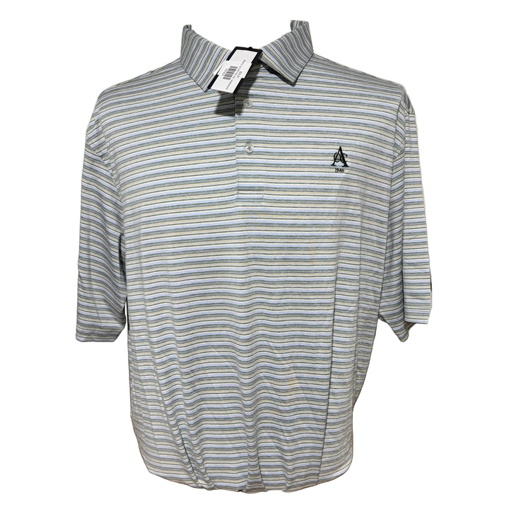 Straight Down Oceano Stripe Polo (w/logo) - Pine - XX-Large - Skorzie