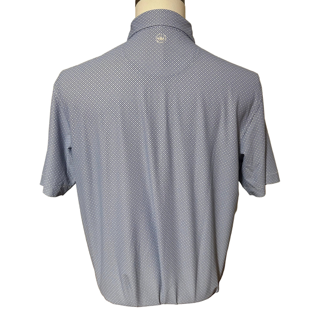 Peter Millar Porta Performance Mesh Polo (w/logo) - White - Medium - Skorzie