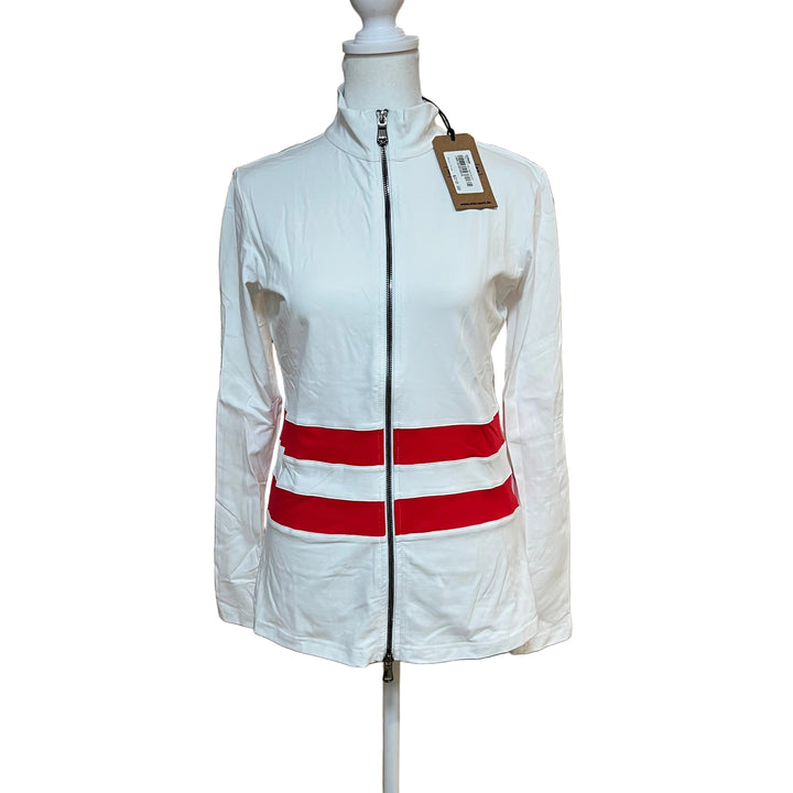 MDC Jersey Full Zip Midlayer - White/Red
