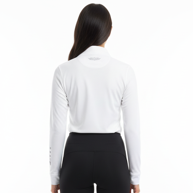 Straight Down Women's Quarter-Zip Aero White Size S
