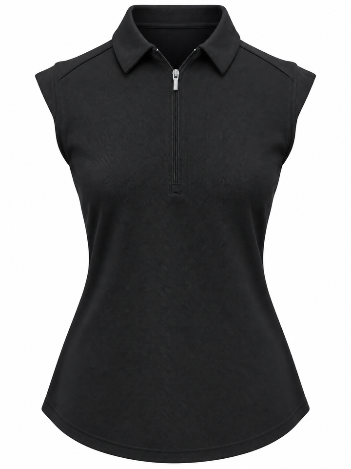 Nivo Sport Sleeveless Nikki Golf Polo - Black