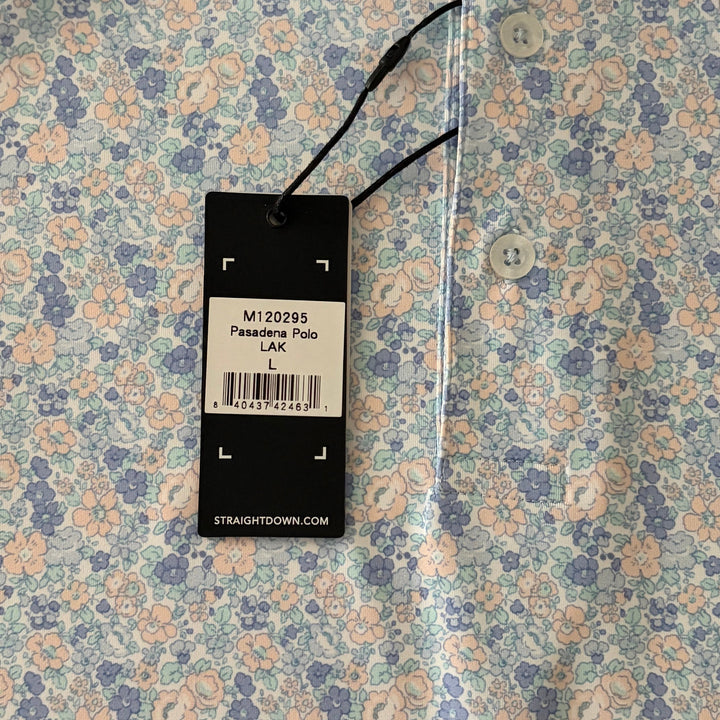 Straight Down Men's Golf Polo Pasadena Lake Size L