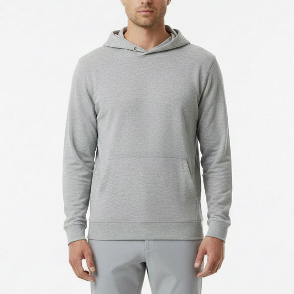G/FORE Men's Golf Hoodie All Play Terry Nimbus Melange Size M