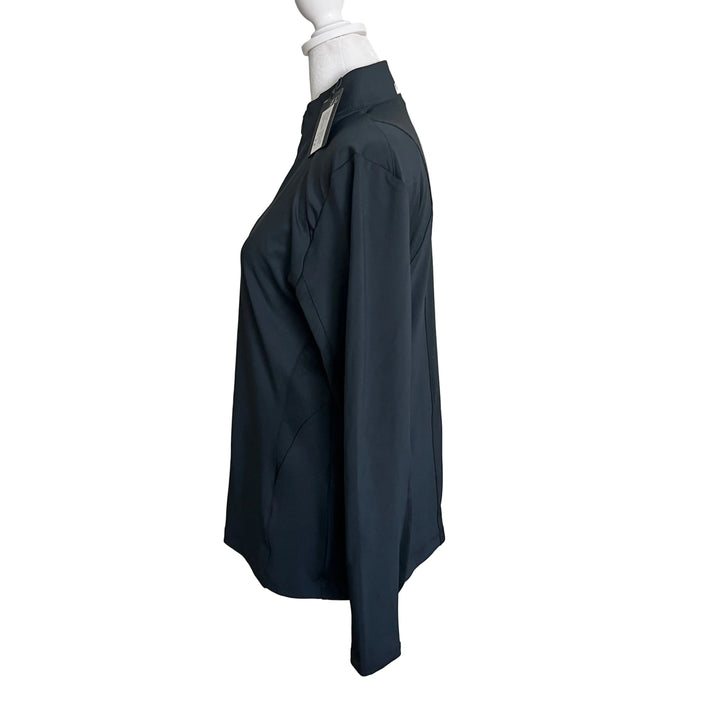 Dunning Golf Tina Performance Interlock Quarter Zip - Black - Medium - Skorzie