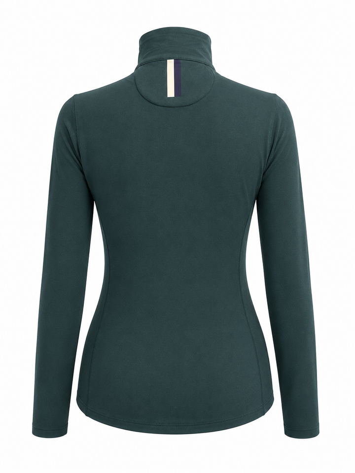 Rhoback Women's Quarter Zip (w/ Logo) - Ponderosa Green - XS - Skorzie