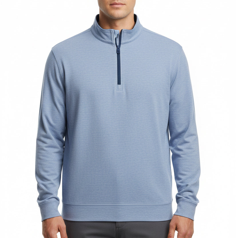 Straight Down Men's Golf Quarter Zip Oceanside 2.0 Tidal Size L