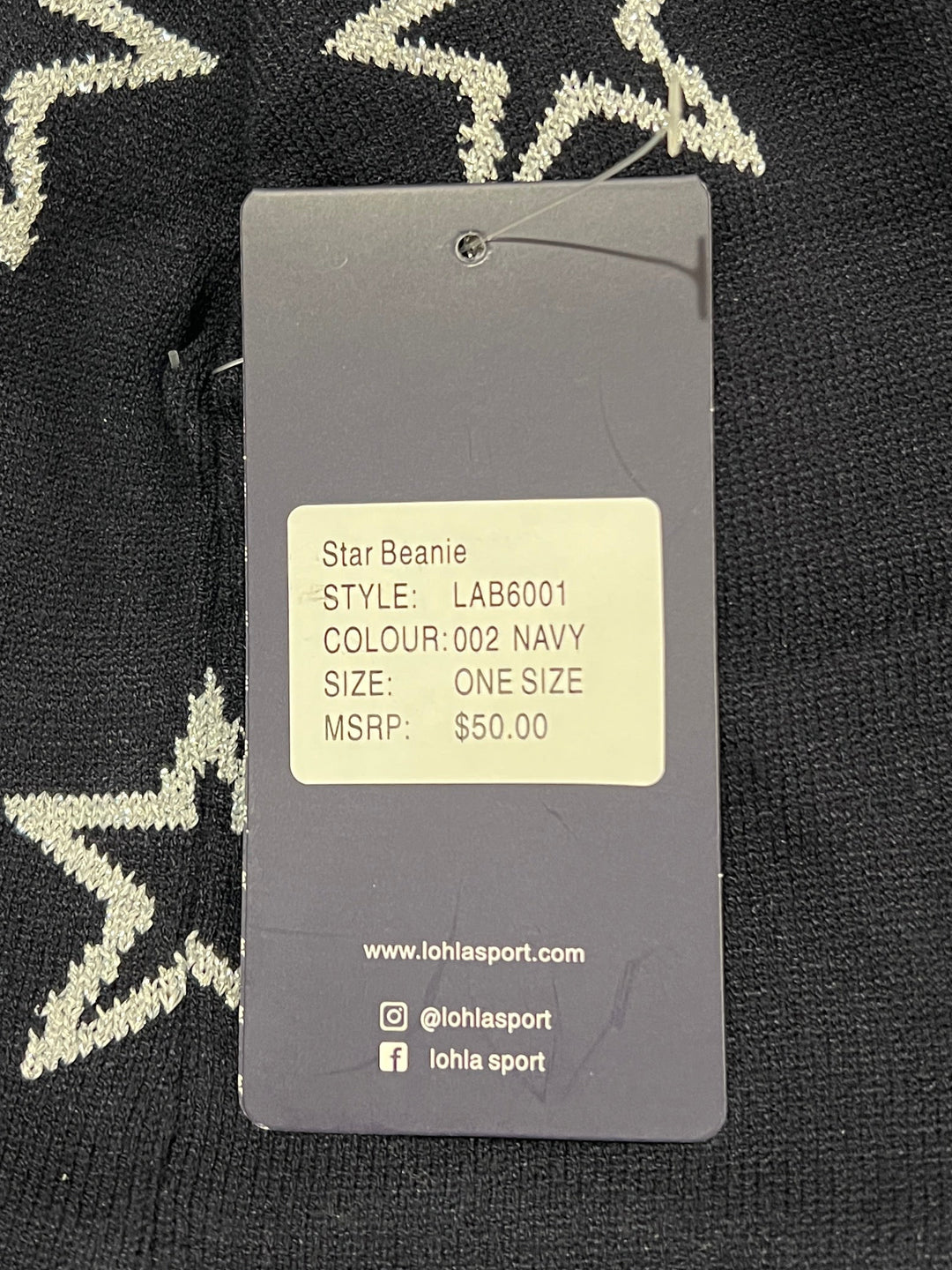Lohla Sport Women's Beanie The Star Navy One Size FINAL SALE ITEM
