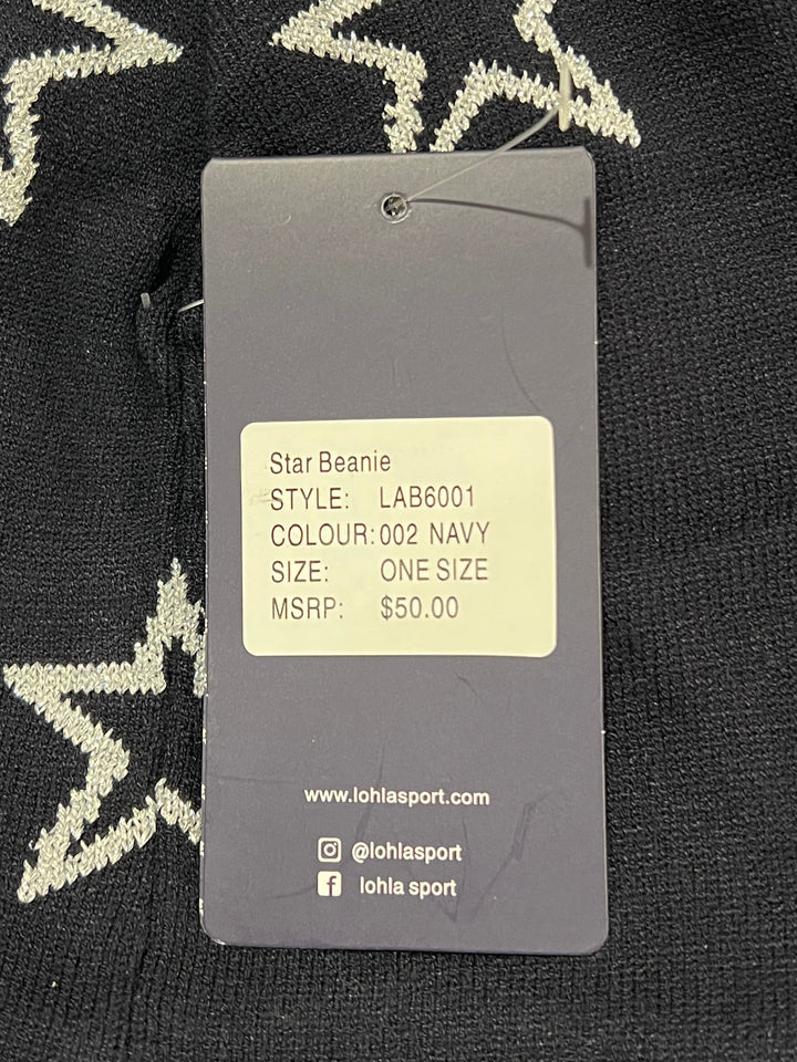 Lohla Sport Women's Beanie The Star Navy One Size FINAL SALE ITEM