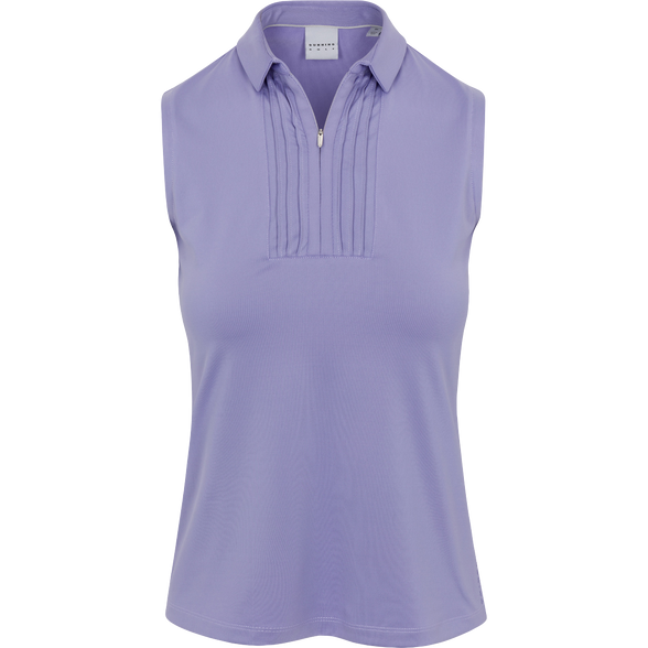 Dunning Freya Jersey Performance Sleeveless Polo - Persian Violet - Skorzie