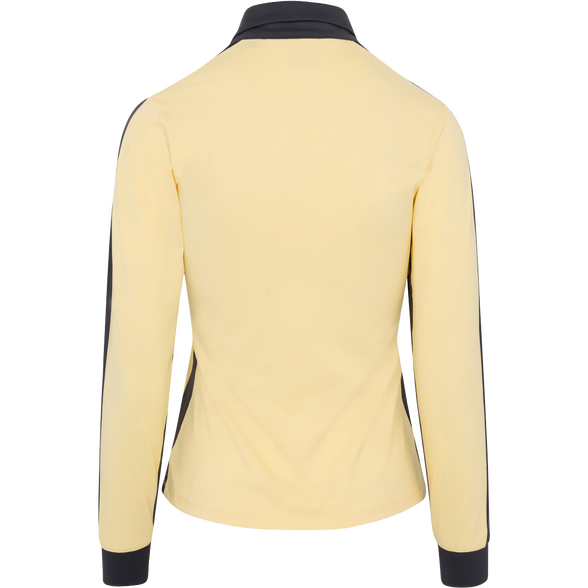 Dunning Moira Ventilated Long Sleeve Polo - Golden Haze/Ebony - Skorzie