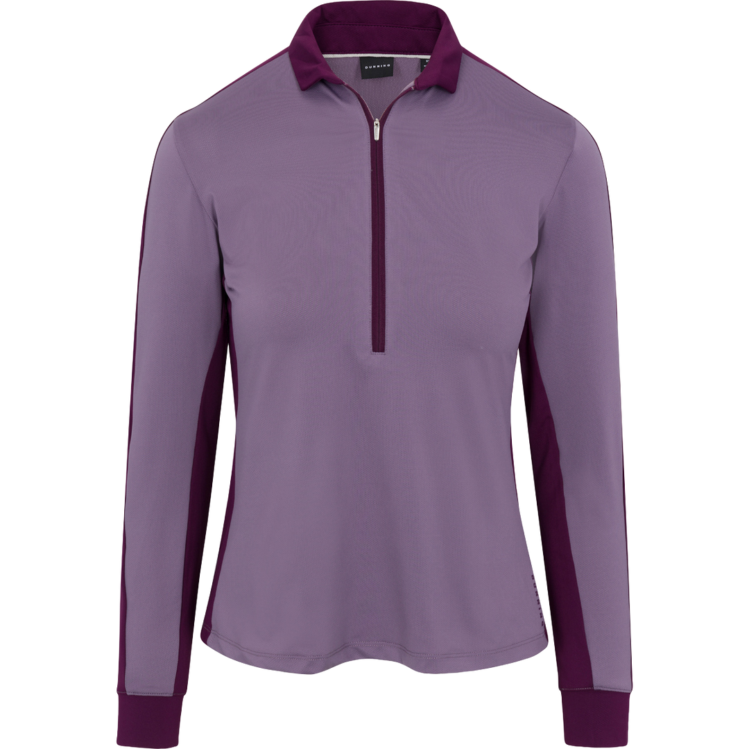 Dunning Moira Long Sleeve Ventilated Polo - Vintage/Plum Purple - Skorzie