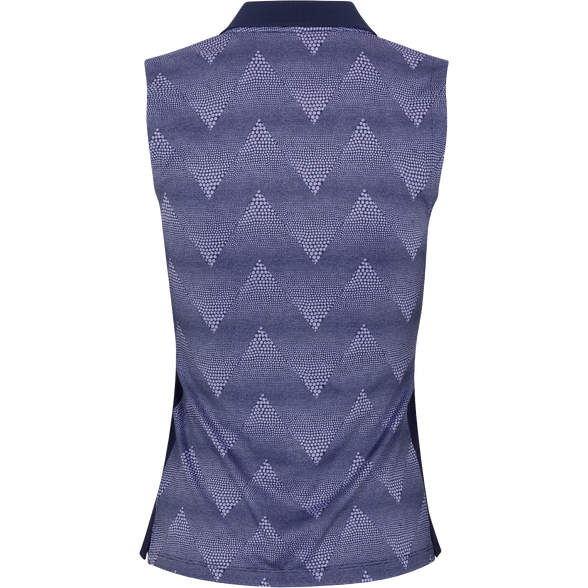 Dunning Margot Jersey Performance Sleeveless Polo - Night Sky - Skorzie