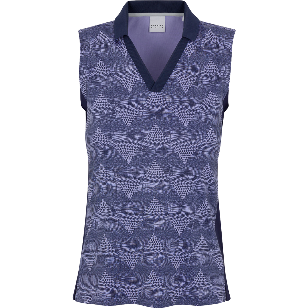 Dunning Margot Jersey Performance Sleeveless Polo - Night Sky - Skorzie